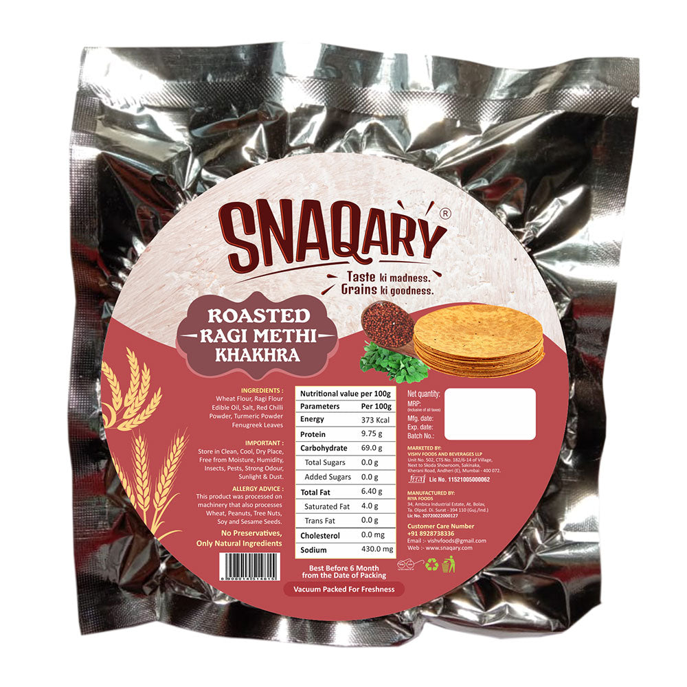 Roasted Ragi Methi Khakhra-200g
