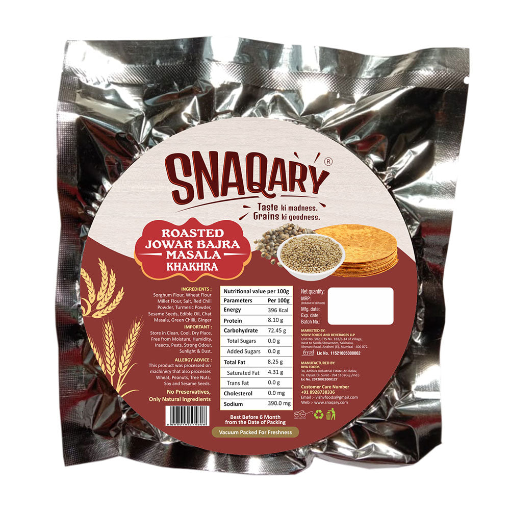 Roasted Jowar Bajra Masala Khakhra-200g
