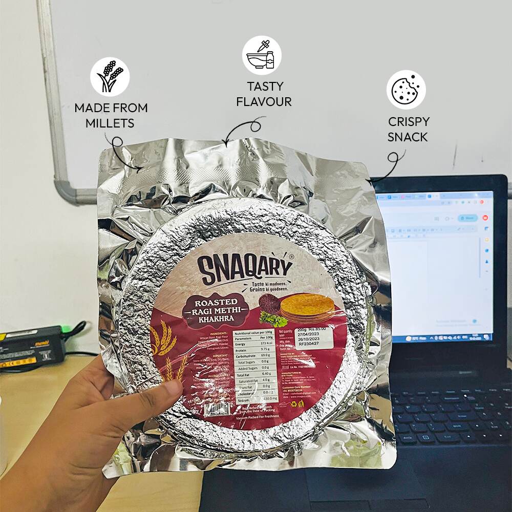 Roasted Ragi Methi Khakhra-200g